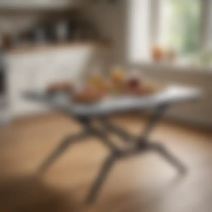 A well-maintained folding table displayed in a home environment.