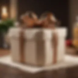 A beautifully wrapped gift box with a bow, symbolizing thoughtfulness