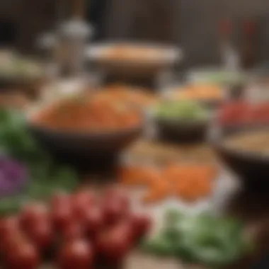 A vibrant market scene filled with fresh produce
