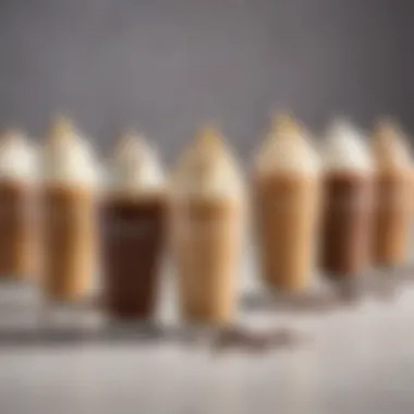 Variety of coffee creamers displayed