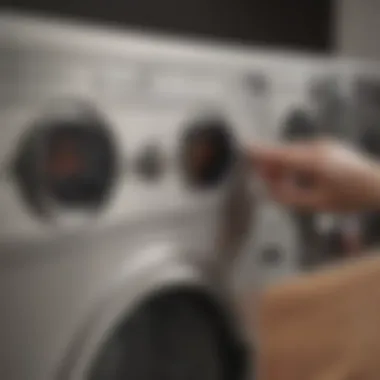 Dryer Control Panel Settings User checking dryer settings on control panel