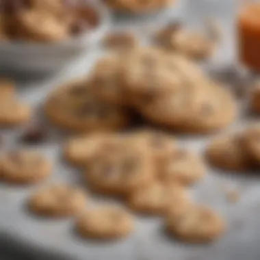 An array of ingredients for making chewy cookies laid out on a kitchen counter.