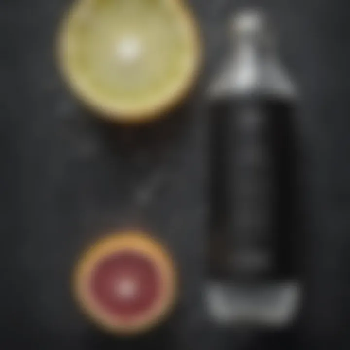 Nutritional information chart for hard seltzer