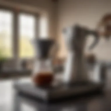 Enhancing the Brewing Experience with Elegant Setup An elegant pour over coffee setup highlighting the brewing experience