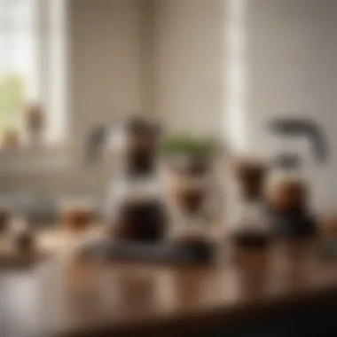 Diverse Designs of American-made Pour Over Coffee Makers A selection of American-made pour over coffee makers emphasizing design diversity