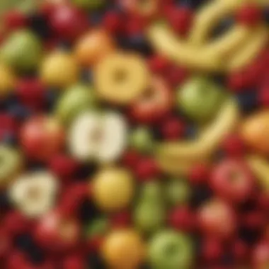 Nutritional Power of Fresh Fruits A vibrant display of fresh fruits such as apples, bananas, and berries