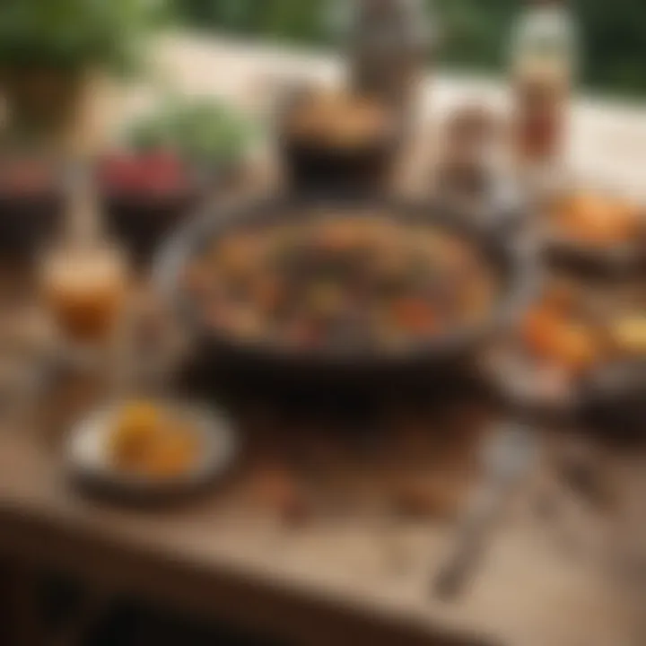 Essential materials for composting laid out on a garden table