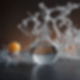 Molecular structure of distilled water