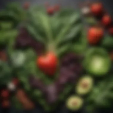 A vibrant assortment of leafy greens showcasing their nutritional benefits for heart health.