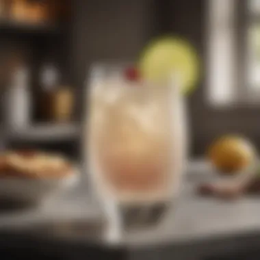 Elegant Keto Beverage A beautifully crafted keto beverage served in an elegant glass