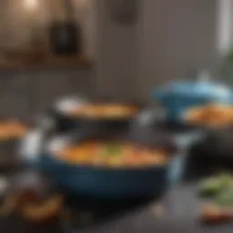 A variety of lightweight cookware showcasing innovative designs.