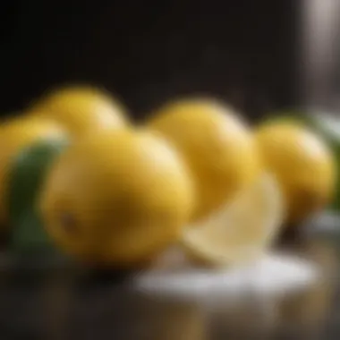 Fresh lemons juxtaposed with powdered lemon flavoring