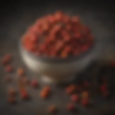 Dried Rose Hips for Culinary Uses A bowl of dried rose hips ready for infusion