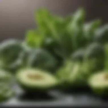 Close-up of fresh green vegetables symbolizing health