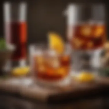 Quality Ingredients Matter Selection of quality ingredients for an authentic Old Fashioned.