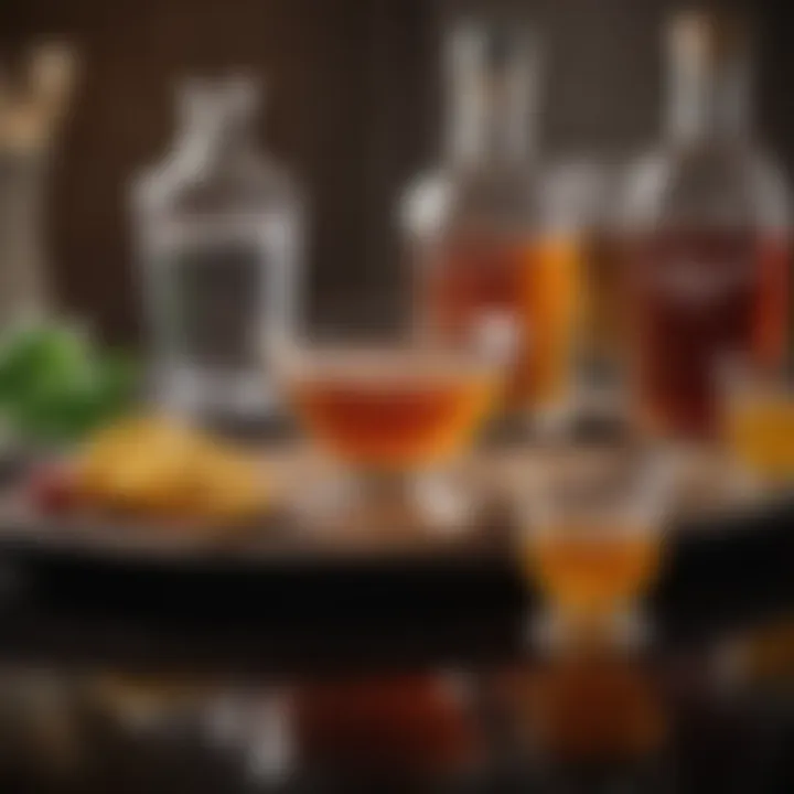 An array of premium ingredients used in crafting the Hennessy Sidecar