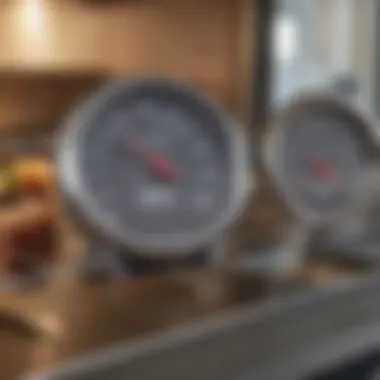 Different types of oven thermometers on display