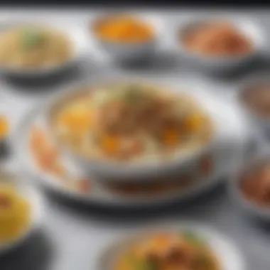 Culinary Creativity with Starch-Based Foods An artistic arrangement of starch-based dishes