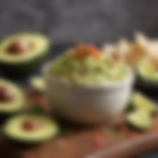 Creamy guacamole prepared with frozen avocados