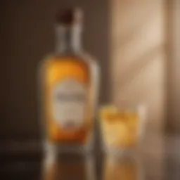 Artisan vanilla tequila bottle with elegant design