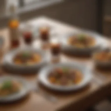 Cozy Dining Experience A cozy dining setting with two beautifully arranged plates