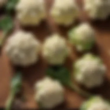 Versatile Cauliflower Options Cauliflower florets on a wooden board