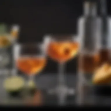 Elegant Vodka Sidecar Presentation Elegant Vodka Sidecar cocktail served in a classic glass