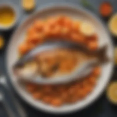 Fatty Fish and Omega-3 Benefits A plate featuring grilled fatty fish illustrating the significance of omega-3 fatty acids.