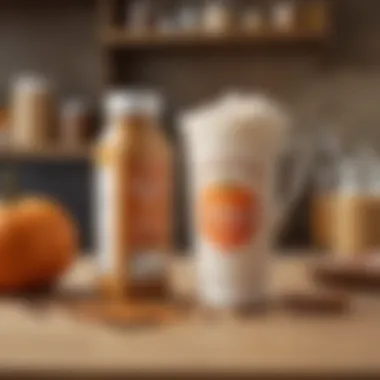 An online shopping cart filled with pumpkin spice creamer options