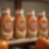 A selection of pumpkin spice creamers on a store shelf