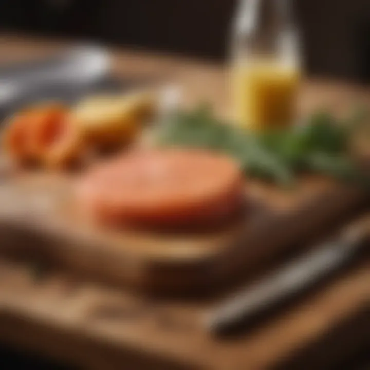 Close-up of a well-maintained wooden cutting board