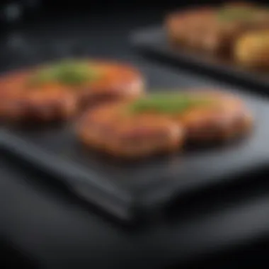 Close-up of cooking surface highlighting non-stick feature